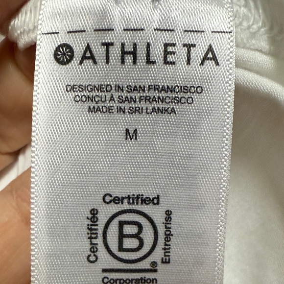 ATHLETA White With Ease Short Sleeve Tee Size Medium - Picture 7 of 10